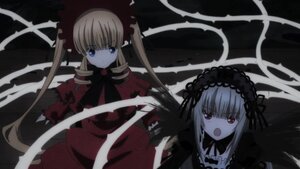 Rating: Safe Score: 0 Tags: 2girls blonde_hair blue_eyes bow dress flower frills hairband image long_hair long_sleeves looking_at_viewer multiple_girls open_mouth pair red_dress red_eyes rose shinku silver_hair suigintou twintails User: admin