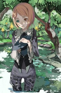 Rating: Safe Score: 0 Tags: 1girl doll_joints fakepucco hat heterochromia image joints lips long_sleeves nature outdoors rozen_maiden short_hair smile solo souseiseki swept_bangs tree wading water wet User: admin