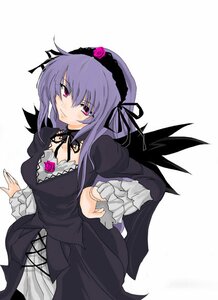 Rating: Safe Score: 0 Tags: 1girl blush detached_collar dress flower frilled_sleeves frills hairband image long_hair long_sleeves looking_at_viewer pink_eyes ribbon rose simple_background solo suigintou white_background wings User: admin