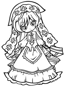 Rating: Safe Score: 0 Tags: 1girl bangs blush dress eyebrows_visible_through_hair flower full_body greyscale hair_between_eyes hairband image long_hair long_sleeves looking_at_viewer monochrome ribbon short_over_long_sleeves simple_background solo standing suiseiseki very_long_hair white_background User: admin