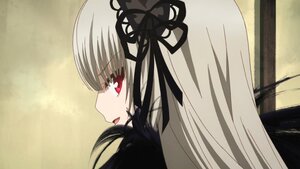 Rating: Safe Score: 0 Tags: 1girl :d bangs black_ribbon dress hair_ribbon image long_hair profile red_eyes ribbon smile solo suigintou User: admin