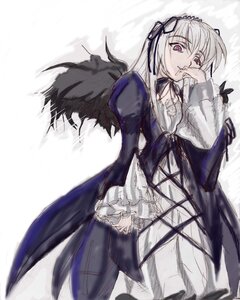 Rating: Safe Score: 0 Tags: 1girl black_ribbon black_wings cross-laced_clothes dress frilled_sleeves frills hairband image long_hair long_sleeves looking_at_viewer pink_eyes puffy_sleeves ribbon silver_hair solo suigintou white_background wings User: admin