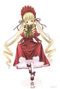 Rating: Safe Score: 0 Tags: 1girl blonde_hair blue_eyes blush bonnet bow bowtie dress drill_hair flower full_body green_bow hat hat_ribbon image long_hair long_sleeves looking_at_viewer mary_janes pantyhose red_dress reflection ribbon rose rozen_maiden sabamu shinku shoes simple_background skirt_hold solo standing twin_drills twintails very_long_hair water white_background white_legwear User: admin