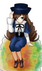 Rating: Safe Score: 0 Tags: 1girl bowtie brown_hair chiko_(kanhogo) costume_switch dress frills full_body green_eyes hat heterochromia image long_hair long_sleeves looking_at_viewer red_eyes ribbon rozen_maiden shoes smile solo souseiseki standing suiseiseki top_hat very_long_hair User: admin
