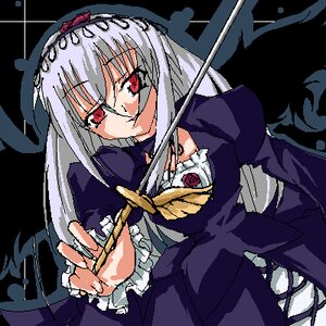 Rating: Safe Score: 0 Tags: 1girl artist_request bangs black_dress dress frilled_sleeves frills holding image juliet_sleeves long_hair long_sleeves looking_at_viewer lowres oekaki puffy_sleeves red_eyes rose rozen_maiden solo suigintou wings User: admin