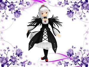 Rating: Safe Score: 0 Tags: 1girl bangs choker dress flower full_body image juliet_sleeves long_sleeves looking_at_viewer puffy_sleeves purple_flower red_eyes ribbon silver_hair solo standing suigintou wings User: admin
