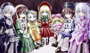 Rating: Safe Score: 0 Tags: 6+girls blonde_hair blue_dress blue_eyes bow brown_hair dress drill_hair frills green_eyes hairband hat heterochromia hina_ichigo image kanaria long_hair long_sleeves multiple multiple_girls pink_bow red_dress red_eyes shinku silver_hair souseiseki suigintou suiseiseki tagme twintails very_long_hair wings User: admin