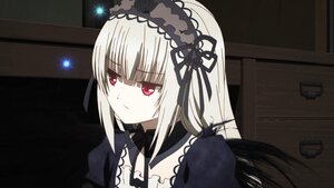 Rating: Safe Score: 0 Tags: 1girl bangs black_ribbon black_wings closed_mouth detached_collar dress eyebrows_visible_through_hair hairband image long_hair long_sleeves looking_at_viewer puffy_sleeves red_eyes ribbon silver_hair solo suigintou wings User: admin