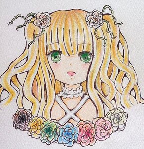 Rating: Safe Score: 0 Tags: 1girl blonde_hair blue_flower blue_rose bouquet choker eyebrows_visible_through_hair flower green_eyes green_flower hair_flower hair_ornament image kirakishou long_hair looking_at_viewer marker_(medium) orange_flower pink_flower pink_rose purple_flower purple_rose red_rose rose solo thorns traditional_media two_side_up watercolor_(medium) white_flower white_rose yellow_flower yellow_rose User: admin