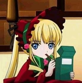 Rating: Safe Score: 0 Tags: 1girl blonde_hair blue_eyes bonnet bow computer cup image long_hair long_sleeves looking_at_viewer rose shinku solo table upper_body User: admin