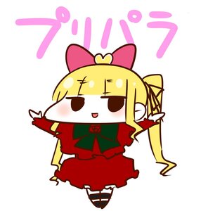 Rating: Safe Score: 0 Tags: 1girl bangs blonde_hair blush bow image long_hair open_mouth outstretched_arms shinku solo striped User: admin
