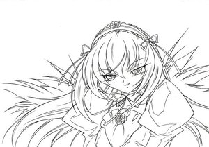Rating: Safe Score: 0 Tags: 1girl artist_request auto_tagged dress flower greyscale hairband image long_hair long_sleeves looking_at_viewer monochrome rose rozen_maiden simple_background smile solo suigintou upper_body very_long_hair white_background wings User: admin