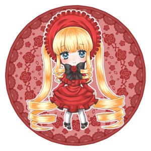 Rating: Safe Score: 0 Tags: 1girl blonde_hair blue_eyes blush bonnet bow chibi dress drill_hair flower image long_hair pantyhose red_dress rose shinku shoes smile solo twin_drills twintails very_long_hair User: admin