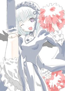 Rating: Safe Score: 0 Tags: 1girl ;d artist_request bandaid bonnet doll_joints dress flexible frills hairband image joints long_hair long_sleeves looking_at_viewer one_eye_closed open_mouth pink_eyes pom_pom_(cheerleading) purple_eyes rozen_maiden smile solo split standing standing_on_one_leg standing_split striped suigintou wings User: admin