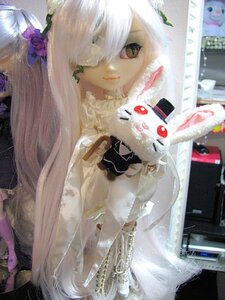 Rating: Safe Score: 0 Tags: 1girl blurry brown_eyes doll dress flower hair_flower hair_ornament hair_over_one_eye holding kirakishou long_hair looking_at_viewer photo sitting solo very_long_hair white_dress white_hair User: admin