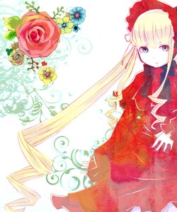 Rating: Safe Score: 0 Tags: 1girl blonde_hair blue_eyes bonnet bow bowtie dress drill_hair flower image long_hair long_sleeves looking_at_viewer pink_rose red_dress red_flower red_rose rose shinku simple_background solo twin_drills twintails very_long_hair white_background User: admin