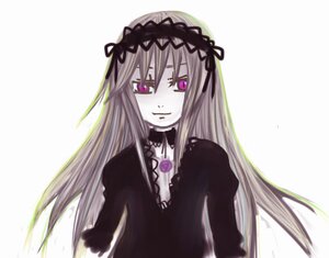 Rating: Safe Score: 0 Tags: 1girl black_dress black_ribbon closed_mouth dress hairband image long_hair long_sleeves looking_at_viewer pink_eyes simple_background smile solo striped suigintou upper_body very_long_hair white_background User: admin