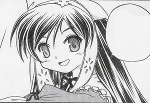 Rating: Safe Score: 0 Tags: 1girl :d blush greyscale image long_hair looking_at_viewer monochrome open_mouth smile solo suiseiseki traditional_media User: admin