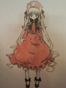 Rating: Safe Score: 0 Tags: 1girl blonde_hair bonnet dress frills full_body image long_hair looking_at_viewer photo red_dress shinku shoes simple_background solo standing very_long_hair white_legwear User: admin