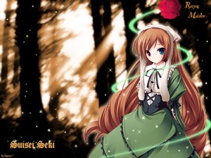 Rating: Safe Score: 0 Tags: 1girl blue_eyes blurry brown_hair corset depth_of_field dress flower frills green_dress hairband heterochromia image long_hair long_sleeves looking_at_viewer red_eyes ribbon rose solo sparkle suiseiseki very_long_hair watering_can User: admin