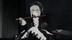 Rating: Safe Score: 0 Tags: 1girl bangs black_dress black_wings closed_eyes closed_mouth dress eyebrows_visible_through_hair frilled_hairband frills hairband holding image knees_up long_hair long_sleeves sitting solo suigintou wide_sleeves wings User: admin