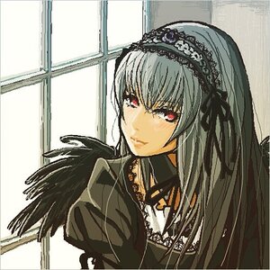 Rating: Safe Score: 0 Tags: 1girl bangs black_dress black_wings closed_mouth dress frills hairband image lolita_hairband long_hair long_sleeves looking_at_viewer red_eyes rose silver_hair smile solo suigintou upper_body window wings User: admin
