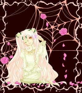 Rating: Safe Score: 0 Tags: 1girl dress flower frills image kirakishou long_hair petals pink_flower pink_hair pink_rose plant rose rose_petals sitting solo thorns very_long_hair vines User: admin