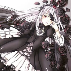 Rating: Safe Score: 0 Tags: 1girl black_flower black_rose doll_joints dress flower frills gothic_lolita hairband image joints lolita_fashion long_hair long_sleeves pink_rose purple_rose red_eyes red_flower red_rose rose solo suigintou thighhighs thorns white_hair User: admin