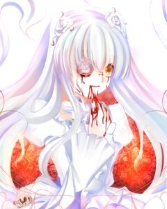 Rating: Safe Score: 0 Tags: 1girl blood blood_on_face bloody_clothes bloody_hands blurry dress eyepatch flower hair_flower hair_ornament image kirakishou long_hair long_sleeves smile solo very_long_hair yellow_eyes User: admin