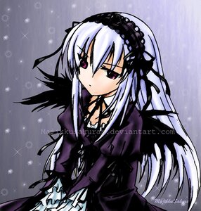 Rating: Safe Score: 0 Tags: 1girl black_dress detached_collar dress expressionless frilled_sleeves frills hairband image juliet_sleeves lolita_hairband long_hair long_sleeves looking_at_viewer pink_eyes puffy_sleeves silver_hair solo suigintou wings User: admin