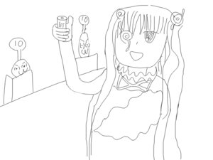 Rating: Safe Score: 0 Tags: 1girl :d dress greyscale hair_ornament image kirakishou long_hair monochrome open_mouth smile solo striped vertical_stripes User: admin