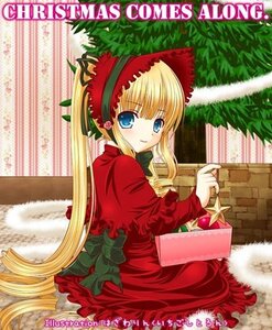 Rating: Safe Score: 0 Tags: 1girl blonde_hair blue_eyes bonnet bow christmas cup dress frills image long_hair long_sleeves looking_at_viewer looking_back red_dress shinku sitting solo very_long_hair User: admin