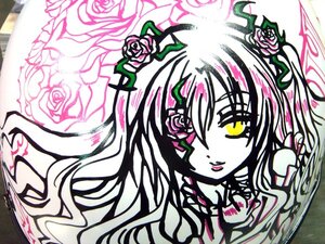 Rating: Safe Score: 0 Tags: 1girl auto_tagged flower hair_flower hair_ornament image kirakishou long_hair pink_flower pink_hair pink_rose rose solo thorns traditional_media vines yellow_eyes User: admin