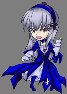 Rating: Safe Score: 0 Tags: 1girl chibi dress flower frills full_body hairband image long_hair long_sleeves open_mouth ribbon simple_background solo suigintou white_background wings User: admin