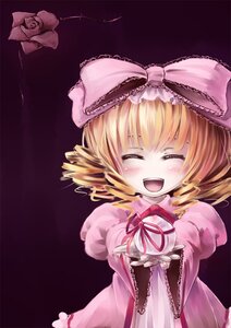 Rating: Safe Score: 0 Tags: 1girl ^_^ blonde_hair bow closed_eyes dress drill_hair flower hina_ichigo hinaichigo image long_sleeves open_mouth pink_bow pink_rose puffy_sleeves ribbon rose smile solo User: admin