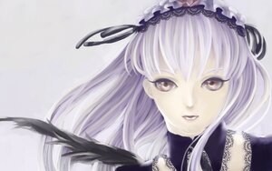 Rating: Safe Score: 0 Tags: 1girl bangs black_ribbon close-up eyelashes face feathers hairband image lace lips lolita_hairband long_hair looking_at_viewer portrait ribbon rose silver_hair solo suigintou User: admin