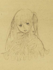 Rating: Safe Score: 0 Tags: 1girl bangs closed_mouth image long_hair looking_at_viewer monochrome shinku sketch solo traditional_media User: admin
