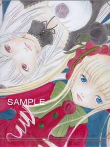 Rating: Safe Score: 0 Tags: 2girls blonde_hair blue_eyes bow flower green_bow green_neckwear image lips long_hair looking_at_viewer marker_(medium) multiple_girls pair photo pink_flower pink_rose red_rose rose shinku suigintou traditional_media User: admin