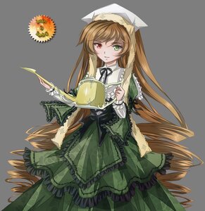 Rating: Safe Score: 0 Tags: 1girl black_ribbon brown_hair dress drill_hair frills full_body green_dress green_eyes head_scarf heterochromia holding image long_hair looking_at_viewer red_eyes ribbon solo suiseiseki transparent_background very_long_hair watering_can User: admin