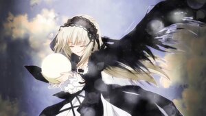 Rating: Safe Score: 0 Tags: 1girl bangs black_dress black_ribbon black_wings blonde_hair closed_eyes closed_mouth cloud dress flower frilled_sleeves frills hairband image lolita_hairband long_hair long_sleeves ribbon silver_hair sky solo suigintou very_long_hair wings User: admin