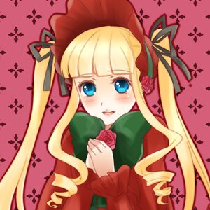 Rating: Safe Score: 0 Tags: 1girl bangs blonde_hair blue_eyes blunt_bangs blush bonnet bow dress drill_hair flower hat image long_hair long_sleeves looking_at_viewer open_mouth pink_background pink_rose rose shinku solo twin_drills twintails upper_body User: admin