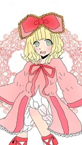 Rating: Safe Score: 0 Tags: 1girl blonde_hair blunt_bangs blush bow dress frills green_eyes hina_ichigo hinaichigo image long_sleeves looking_at_viewer open_mouth pink_bow ribbon short_hair smile solo User: admin