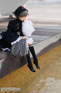 Rating: Safe Score: 0 Tags: 1girl black_dress black_legwear blurry blurry_background closed_eyes closed_mouth doll dress frills indoors jewelry kneehighs long_hair long_sleeves sitting solo suigintou User: admin