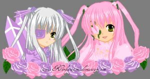 Rating: Safe Score: 0 Tags: 2girls barasuishou blue_background blue_rose eyepatch flower image kirakishou long_hair multiple_girls pair pink_flower pink_hair pink_rose purple_flower purple_rose red_rose rose silver_hair simple_background thorns twintails white_rose yellow_eyes yellow_rose User: admin