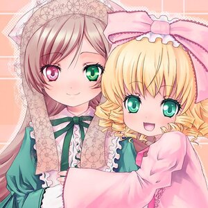 Rating: Safe Score: 0 Tags: 2girls blonde_hair blush bow dress drill_hair frills green_dress green_eyes hina_ichigo hinaichigo image juliet_sleeves long_sleeves looking_at_viewer multiple_girls open_mouth pair pink_bow ribbon short_hair siblings sisters smile suiseiseki twin_drills User: admin