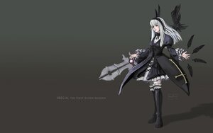 Rating: Safe Score: 0 Tags: 1girl black_dress black_legwear dress frills full_body gothic_lolita image long_hair long_sleeves solo standing suigintou thighhighs weapon white_hair wings zettai_ryouiki User: admin