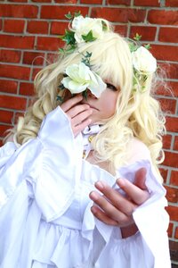 Rating: Safe Score: 0 Tags: 1girl bangs blonde_hair blurry brick_wall depth_of_field dress flower kirakishou lace lips long_hair long_sleeves rose sleeves_past_wrists solo upper_body white_dress white_flower white_rose User: admin