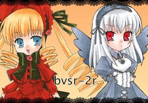 Rating: Safe Score: 0 Tags: 2girls blonde_hair blue_eyes bonnet bow bowtie dress drill_hair flower frills hairband image long_hair long_sleeves looking_at_viewer multiple_girls pair red_eyes rose shinku silver_hair simple_background suigintou twin_drills twintails very_long_hair wings User: admin