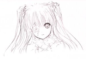 Rating: Safe Score: 0 Tags: 1girl auto_tagged blush crying crying_with_eyes_open hair_ornament image kirakishou long_hair looking_at_viewer monochrome simple_background solo tears two_side_up white_background User: admin