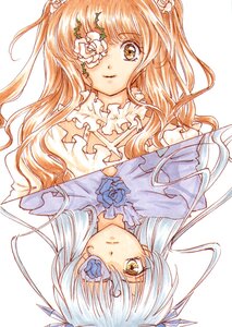 Rating: Safe Score: 0 Tags: 2girls barasuishou blue_flower blue_rose dress eyepatch flower frills hair_ornament image kirakishou long_hair multiple_girls pair ribbon rose smile traditional_media two_side_up white_rose yellow_eyes User: admin